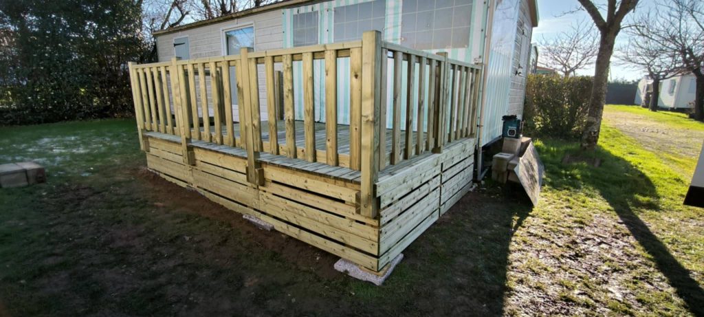 Terrasse Mobil Home Bois Ouest MH Vendée